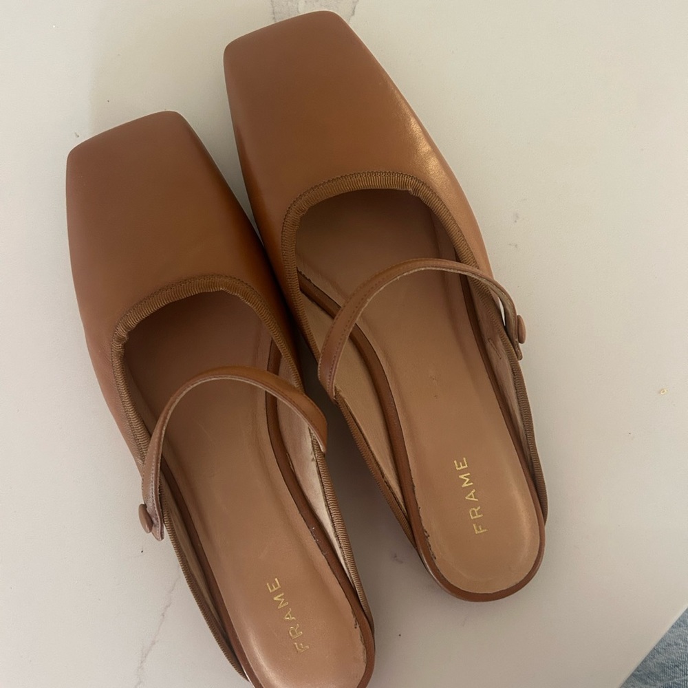 Frame Denim Women's Brown Leather Flats
